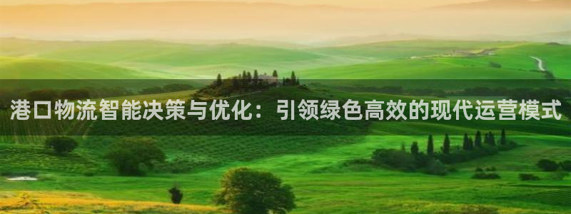 优游国际官网入口正版：港口物流智能决策与优化：引领绿色高效的